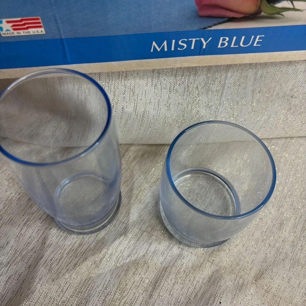 Libbey Prime Time 24 PC Misty Blue Glassware Set 8 Rocks 8 Beverage 8 Cooler
